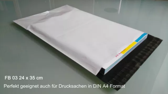 FB03 - 24x35 cm COEX LDPE Versandbeutel selbstklebende Kurierumschlag Mailer