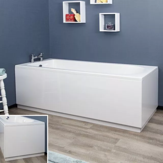 High Gloss White 100% Waterproof Bath Panel Adjustable Plinth Front End Many ...
