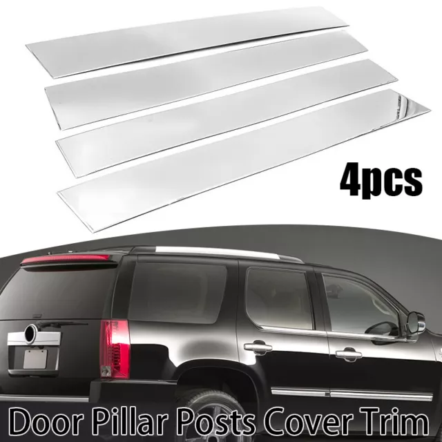 Window Pillar Posts Door Side Molding Trim For 2007~14 Cadillac Escalade EXT ESV