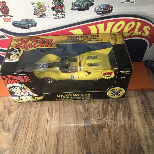 eed Racer Mach 5 Escala 1/18 American Muscle Branco Clássico Edição