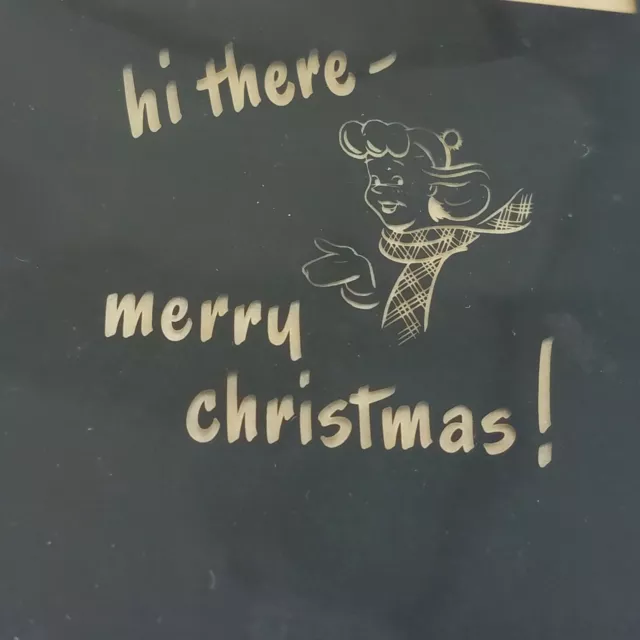 Vintage Kodak Christmas Greeting Mask - 28-1 "Hi There - Merry Christmas" Open