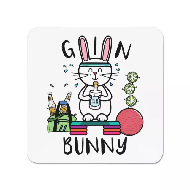 Gin Bunny Fridge Magnet Funny Rabbit Gym Joke Animal Fitness