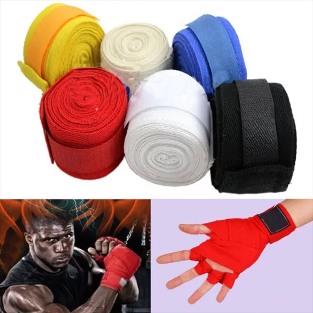 Durable Cotton Thumb Loop Fist Bandage Glove Wrist Protector Boxing Hand Wraps