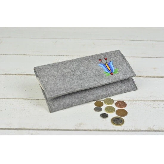 Porte-monnaie En Laine Cardée Feutrée Fait Main - Modèle Animaux, Fermoir Fantaisie