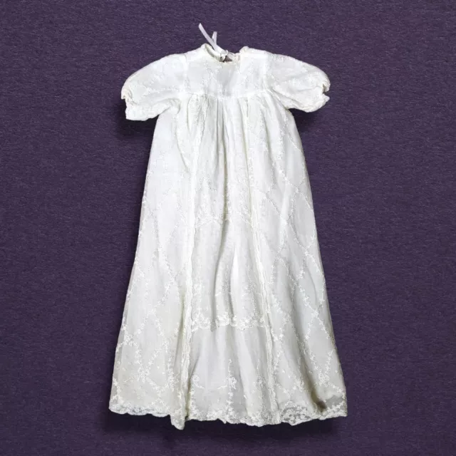 Corabbey Pure Irish Linen Christening Gown Cotton Lace One Size