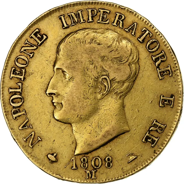 [#1156517] Coin, ITALIAN STATES, KINGDOM OF NAPOLEON, Napoleon I, 40 Lire, 1808,