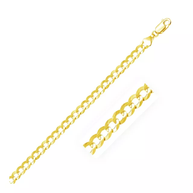 14k Yellow Gold Solid Curb Bracelet (5.70 mm)