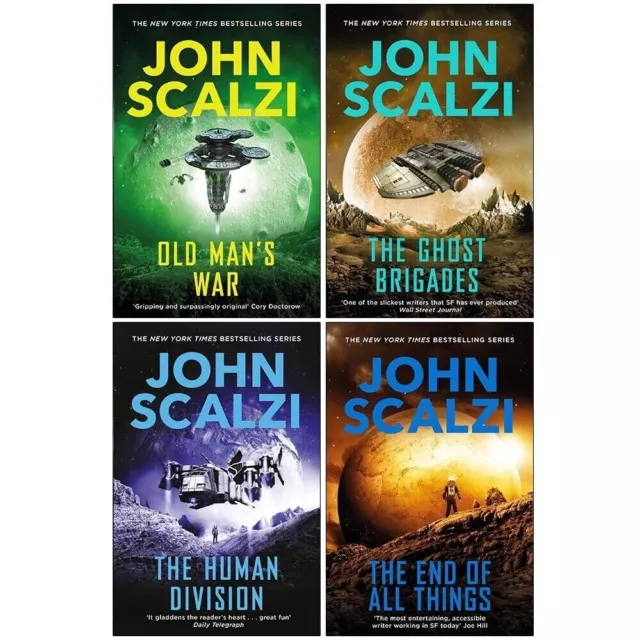 John Scalzi Old Mans War Series 4 Books Collection Set Ghost Brigades, Human NEW