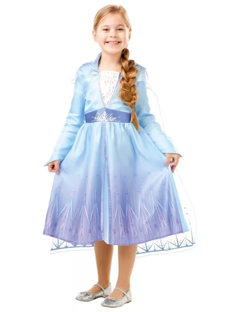 Elsa Costume for Kids Official Disney Frozen 2 Girls Princess Dress Up w Cape