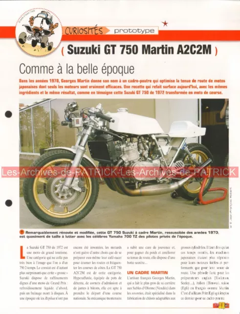 SUZUKI GT 750 MARTIN A2C2M Proto Joe Bar Team Fiche Moto #007092