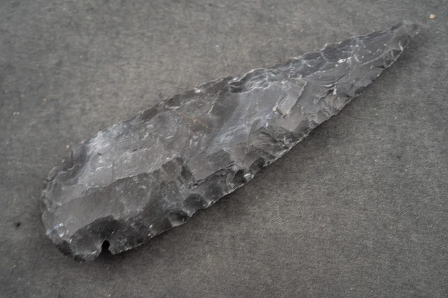 4.4" Flint Spearhead AMAZING COLOR USA Spear Point Knife Blade Arrowhead 580 4.4" Flint Spearhead AMAZING COLOR USA Spear Point Knife Blade Arrowhead 580