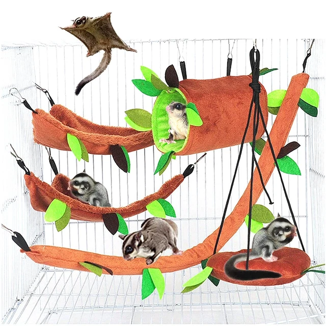 Animale Domestico Criceto Uccello Appeso Amaca Altalena Animale Ratto Topo ☆