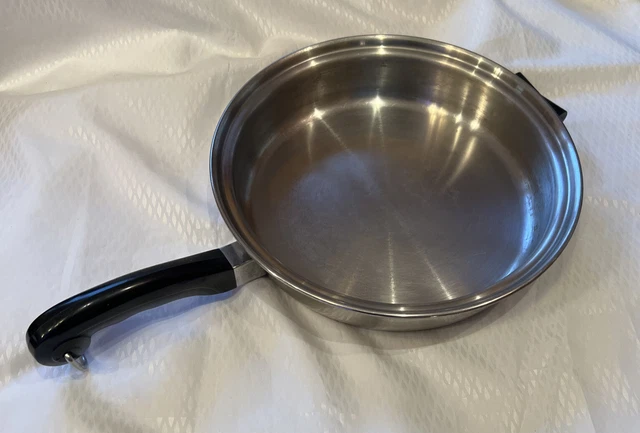 Vintage Saladmaster 18-8 Tri Clad Stainless 11" Skillet- No Lid Vintage Saladmaster 18-8 Tri Clad Stainless 11" Skillet- No Lid