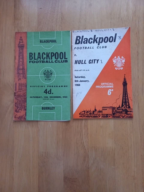 SMALL JOBLOT BLACKPOOL Football Programmes 60's Collectable £1.00 ...