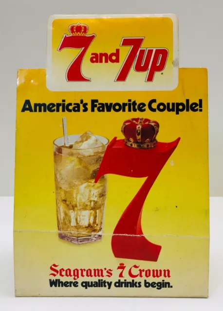 Vintage Seagram's 7 Crown Table Cardboard Display Ad