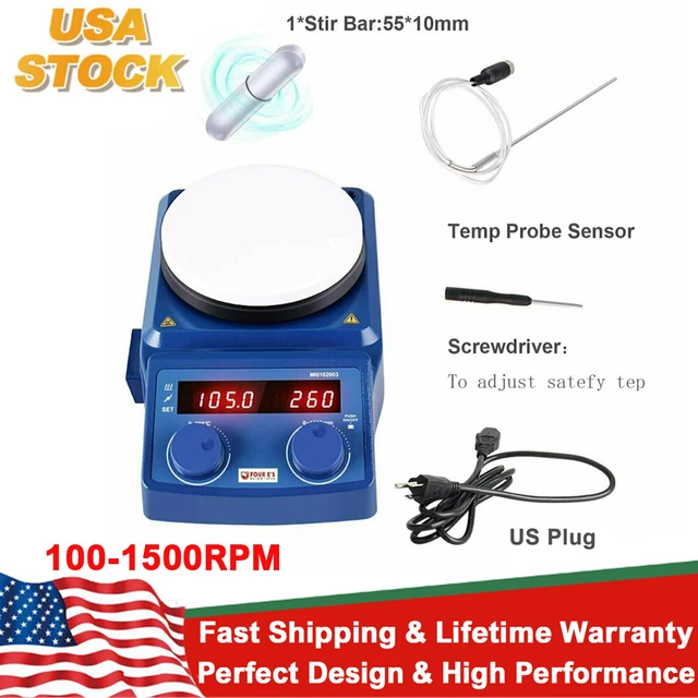 5Inch Magnetic Stirrer With Heating Plate Hotplate Digital Mixer Stir Bar Lab US