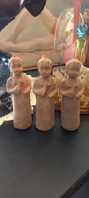 3 SANTONS EN papier maché fin 19eme/debut 20eme EUR 12,00 - PicClick FR
