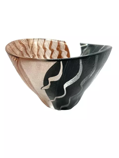 Kosta Boda Monica Backström Large Art Glass Bowl ''Tonga''