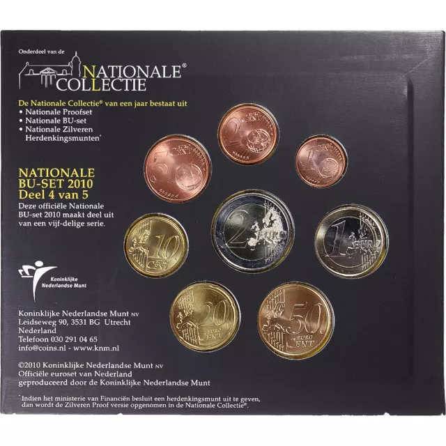 [#1182068] Pays-Bas, Coffret, 2010, Set 8 Monnaies euro BU., FDC