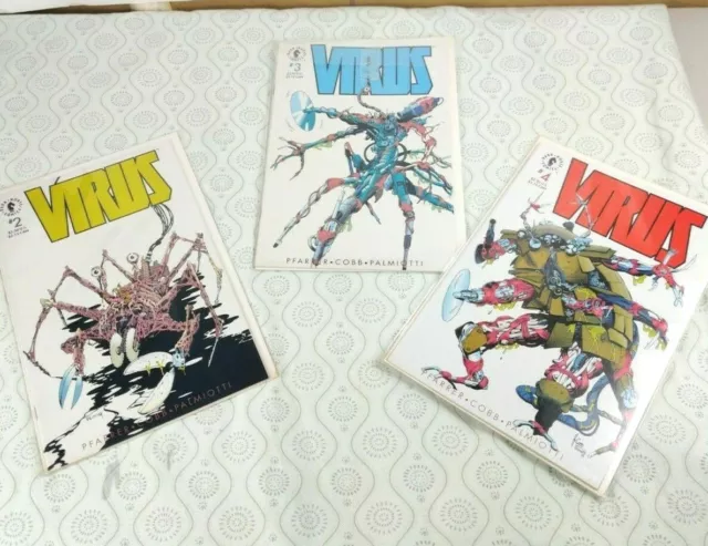Virus #2-4 Dark Horse Comic Book Lot/ Series Run