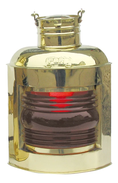 Backbordlampe mit Petroleumbrenner Schiffslampen Messing Sea4You maritime Deko