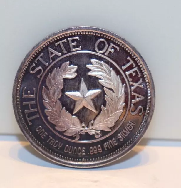 1986 State of Texas 1 oz .999 Silver Round