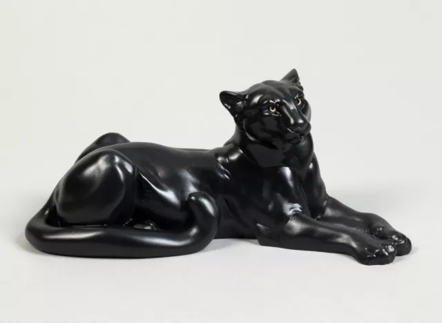 Windstone Editions Black Colored Cougar Cat Sculpture