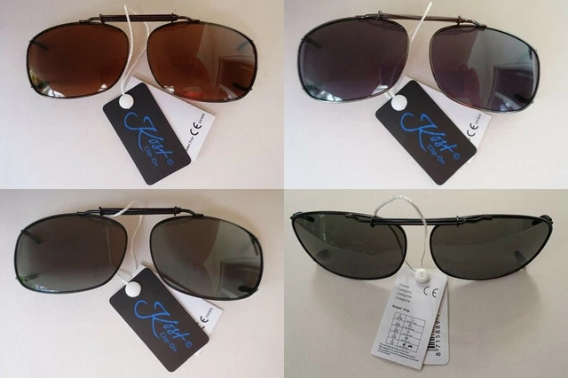 Sonnenbrille Clip Brillenaufsatz für Brillenträger Clip On Metall grau