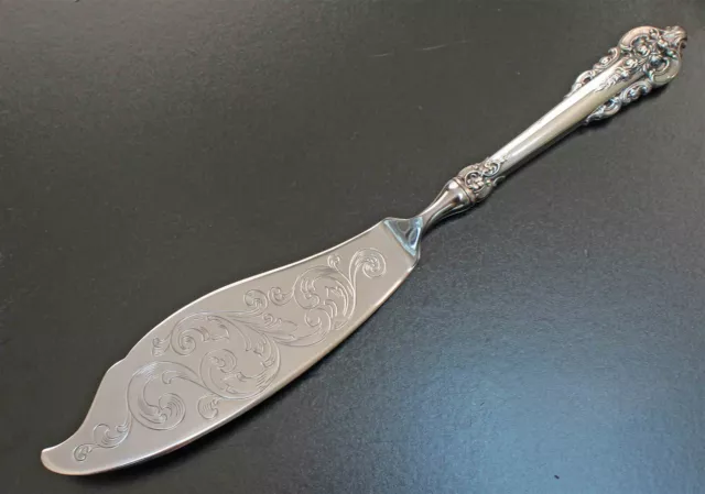 Wallace Sterling GRANDE BAROQUE Scroll Blade Cake Slice / Knife