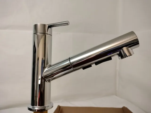Kohler K-22976-CP Crue Single Hole Pull Out Kitchen Faucet, Polished Chrome