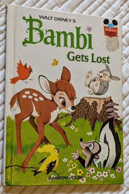 Walt Disney's "Bambi Gets Lost" Random House Hardcover Book 1972 Vintage