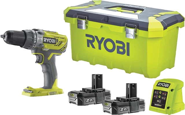 RYOBI - Perceuse-Visseuse à Percussion 18V ONE+ - Couple 2 x 2Ah Toolbox
