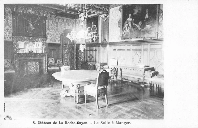 Cpa 95 Chateau De La Roche Guyon La Salle A Manger