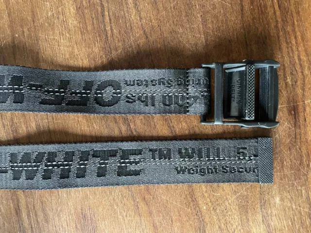 Off White Canvas Industrial Belt Authentic Black Virgil Abloh