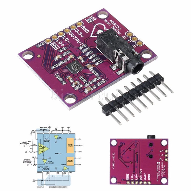 ECG PHYSIOLOGICAL MEASUREMENT Electrocardiogram Monitor Sensor Module ...