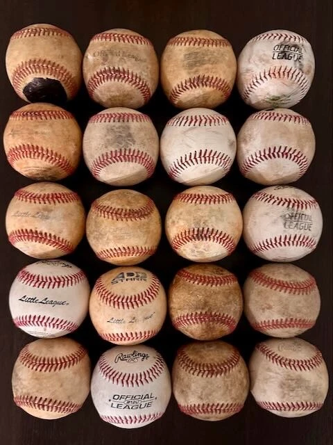 Lot of 20 USED LITTLE LEAGUE BASEBALLS - Batting / Fielding Practice