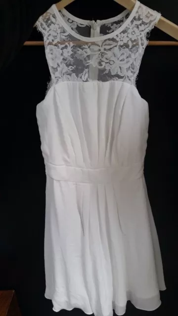 NEW Elise Ryan White Lace Dress Ladies Girls Summer Size XS A222-17