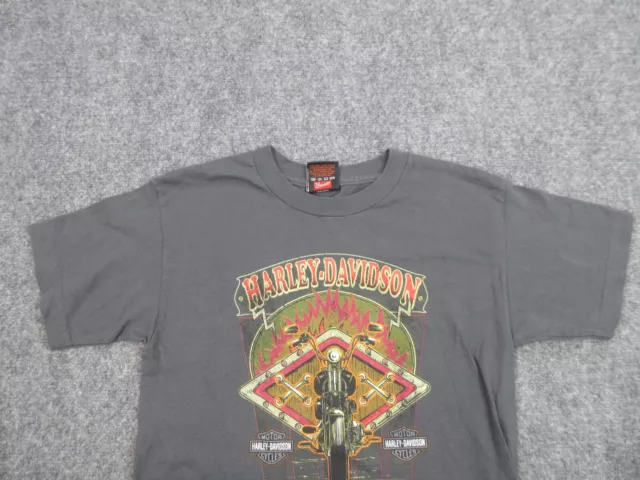 Harley Davidson Shirt Boys Large Gray Logo Nevada Motorcycle Bike Biker 3