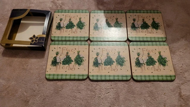 Pimpernel Untersetzer Set - 6er Pack Mit Hühner-Design, Korkrücken, 10,5x10,5 Cm