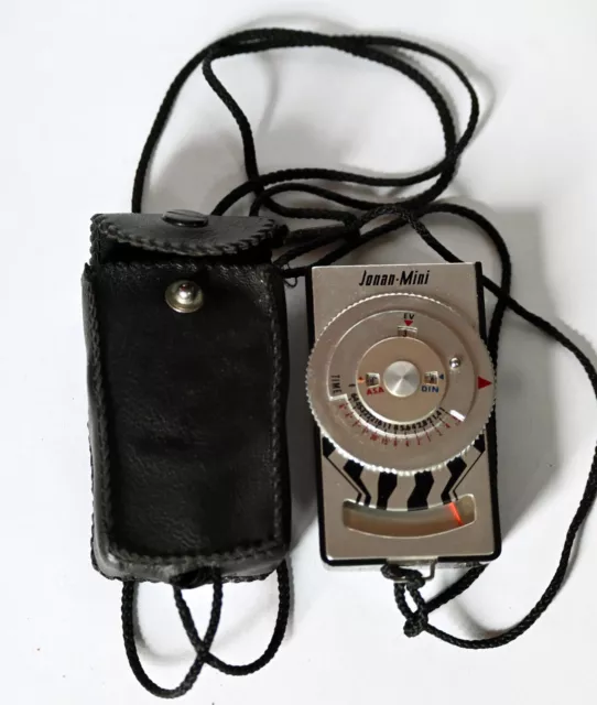 Vintage Jonan Mini Exposure Light Meter With Case Used