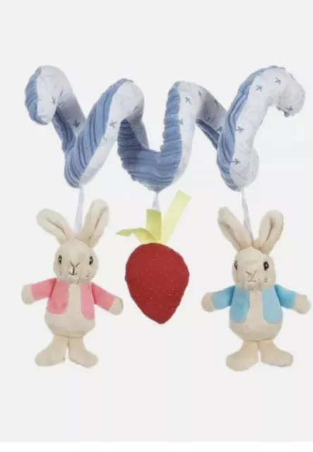 Peter Rabbit  & Flopsy Bunny Activity Spiral Car Seat Cot Buggy Baby Toy