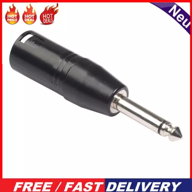 3Pin XLR Male to 1/4inch 6.35mm Male Mono Audio Plug Adapter for Electric Guitar