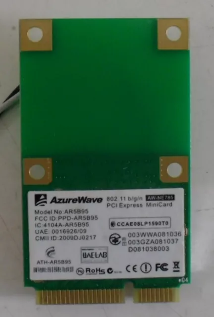 AzureWave Atheros AR5B95 AW-785 Wireless 802.11B/G/N Mini Express WiFi Card