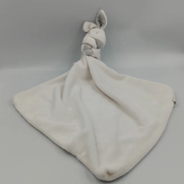 Doudou lapin blanc gris mouchoir EARLY DAYS - 31977
