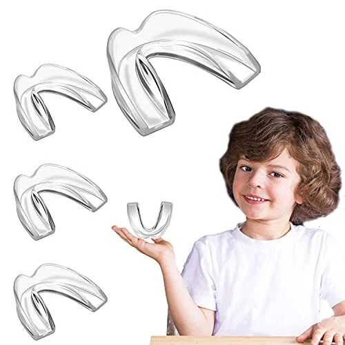 EastermCare Lot de 4 protège-dents malléables pour enfants pour grincer les d...