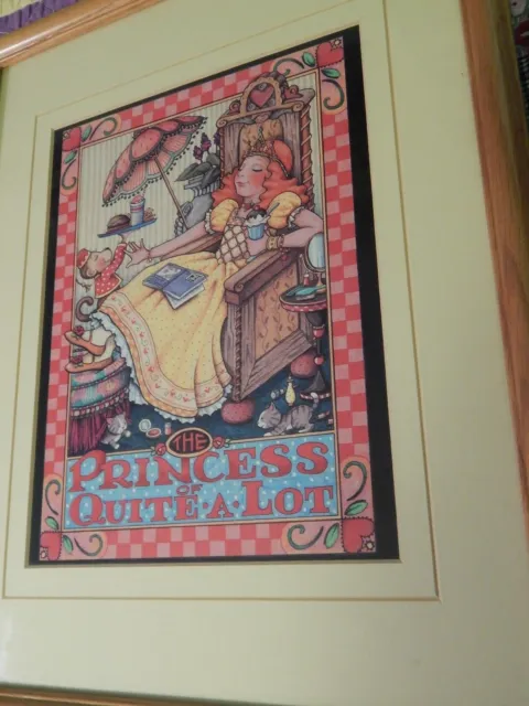 (1983) Mary Engelbreit Ink (12x15) Framed Print - "The Princess of Quite-A-Lot" 2