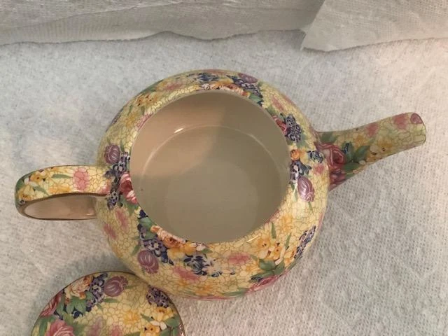 1995 Royal Winton Grimwades Welbeck Pattern Chintz Mini Teapot W/Lid 3"X4"X7" 2