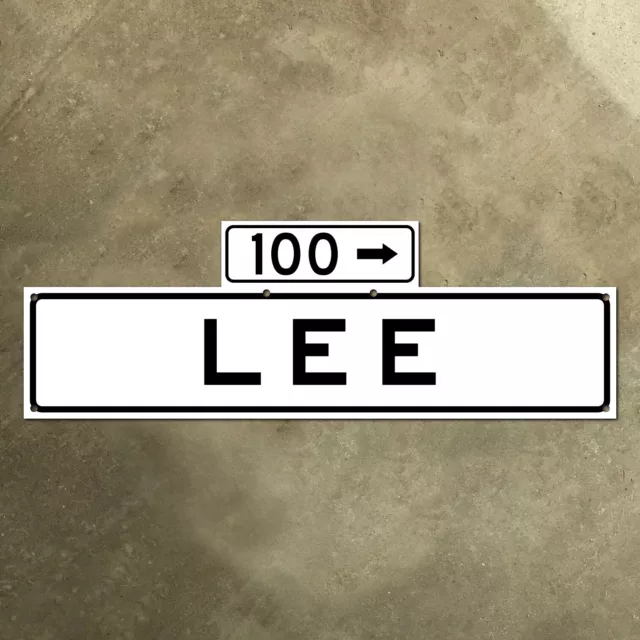 San Francisco California 100 Lee Street blade road sign 1965 36x12