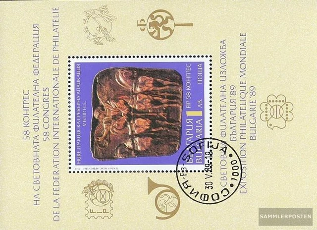 Bulgarien Block205A (kompl.Ausg.) gestempelt 1989 Briefmarkenausstellung