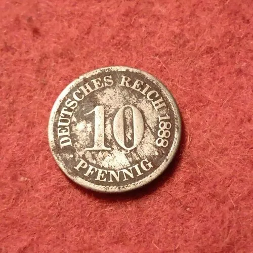 10 Pfennig 1888 D Deutsches Kaiserreich Wilhelm I.